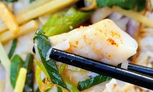 Steamed Ginger & Shallot Fish Fillets