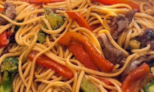 Stir Fried Lamb Steak Noodles