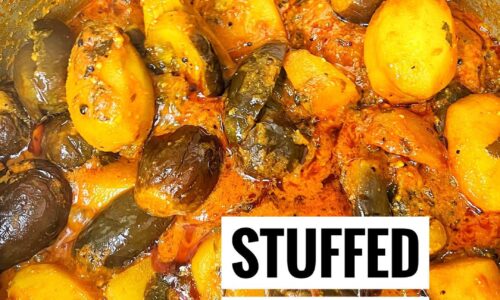 Stuffed Aubergine & Potato Curry