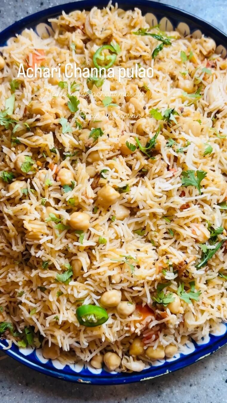 Achari Chana Pulao