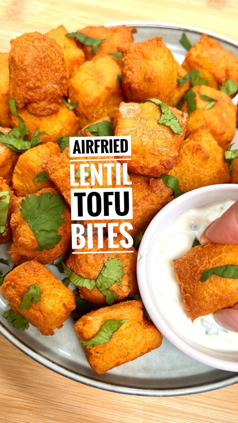 Airfried Lentil Tofu Bites