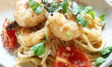 Creamy Garlicky Prawn Pasta