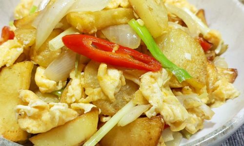 Fried Potato Onion & Eggs