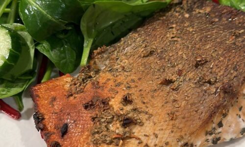 Garlic Basil Baked Salmon - Main Dishes Recipes dari Lemon