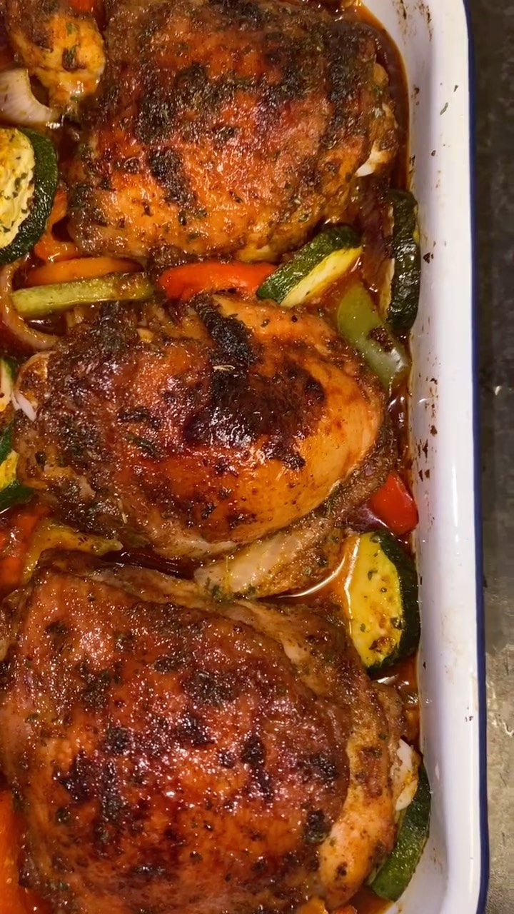 Honey And Peri Peri Chicken Tray Bake