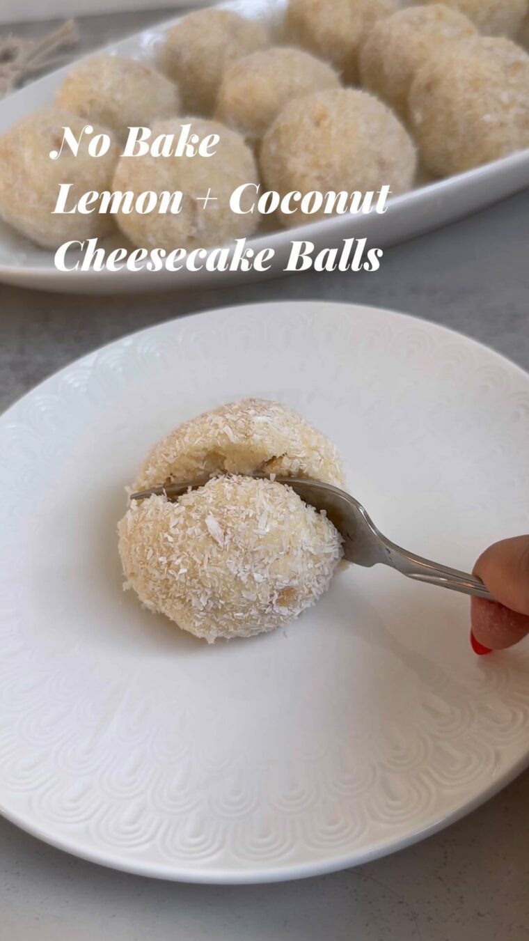 Lemon And Coconut Cheesecake Balls