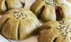 Matcha Red Bean Mochi Bread