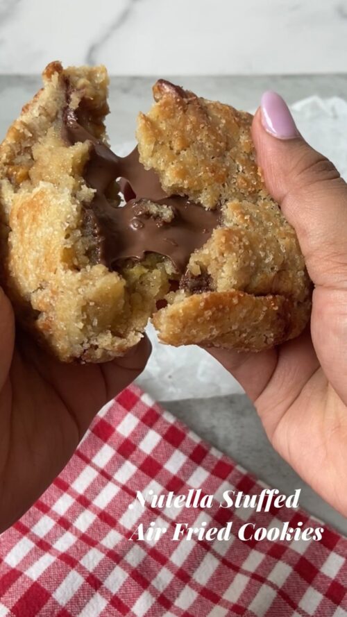 Nutella stuffed air fried cookies