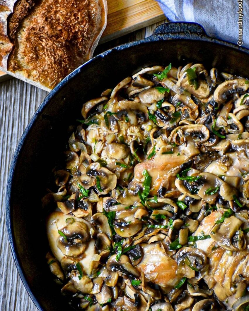 One Pan Chicken With Mushrooms