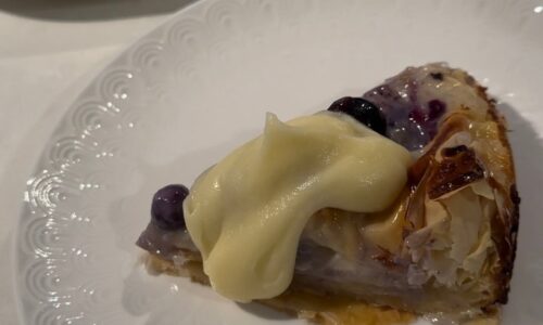 Scrunched Filo Blueberry Cake