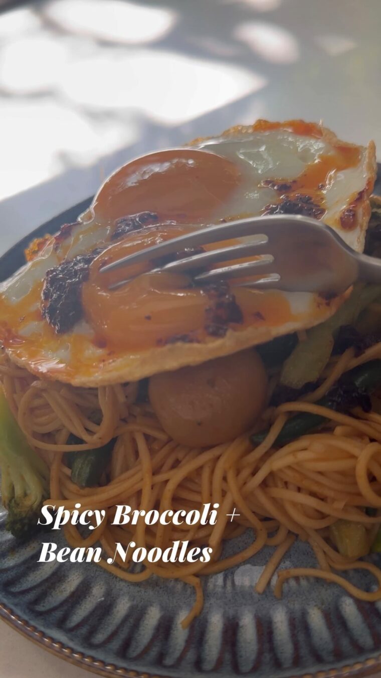 Spicy Broccoli Bean Noodles