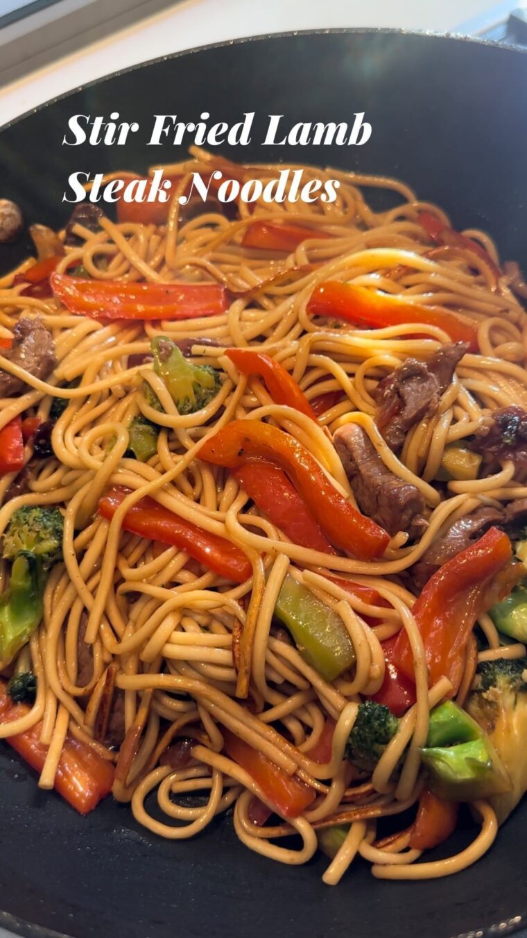 Stir Fried Lamb Steak Noodle