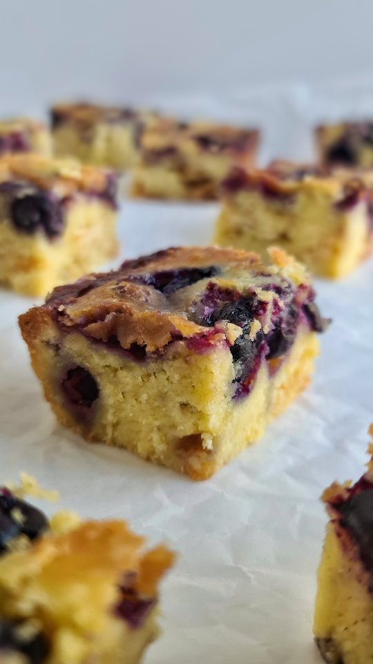 Blueberry & White Chocolate Blondies