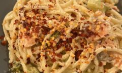 Creamy Smoke Salmon Udon Noodles
