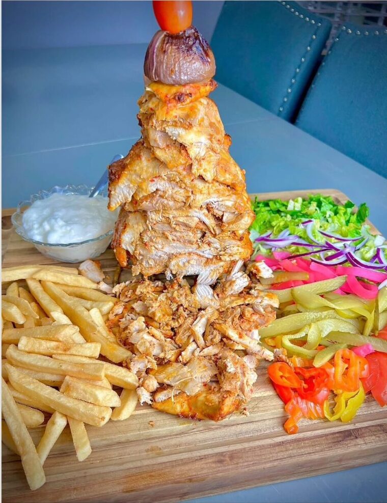 Simple Chicken Shawarma Tower