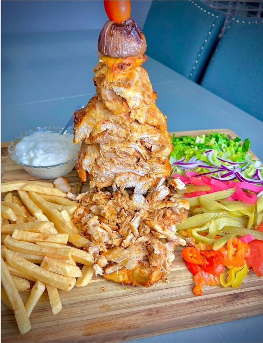 Simple Chicken Shawarma Tower