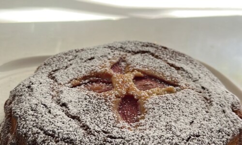 Sweet Strawberries Yoghurt  Cake