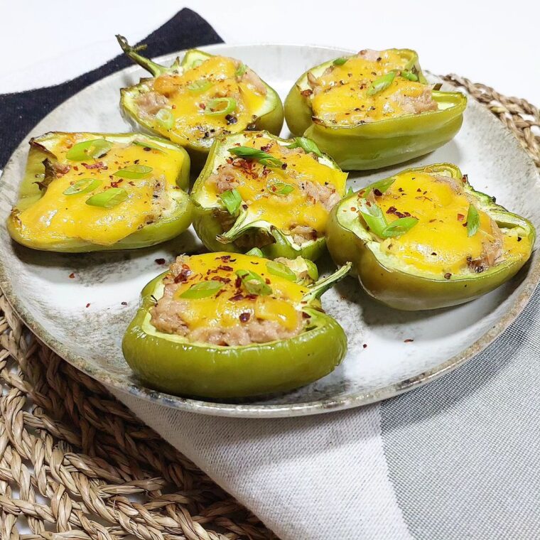 Tuna Melt Stuffed Bell Peppers