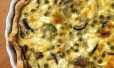 Zucchini Mushroom & Peas Quiche