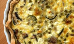 Zucchini Mushroom & Peas Quiche