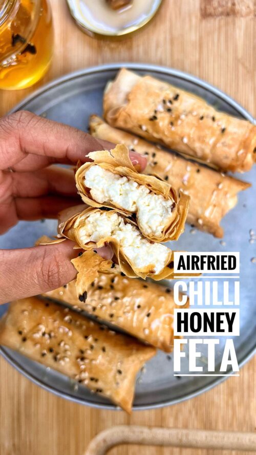 Chilli honey feta rolls