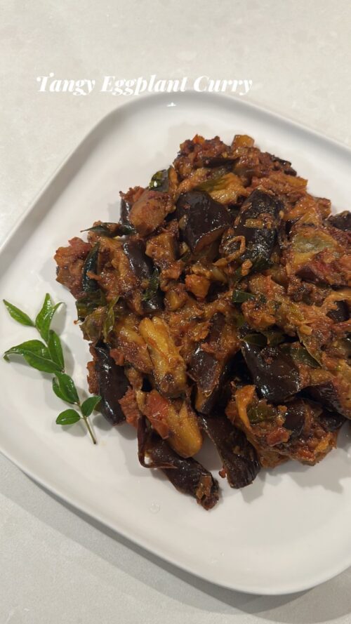 Tangy eggplant curry