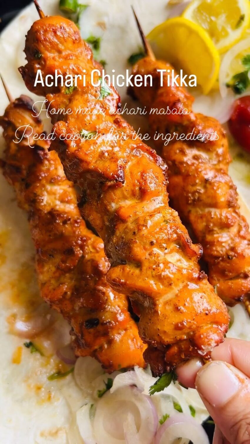 Achari Chicken Tikka With Homemade Achari Masala