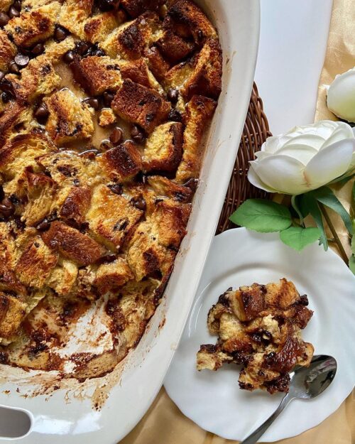 Chocolate bread pudding