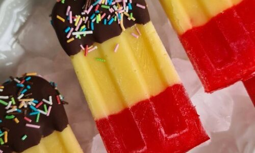 Chocolate Jelly & Custard Pops