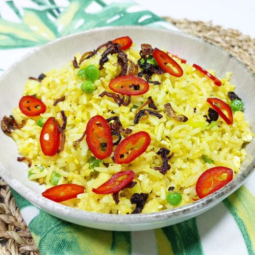 Salted egg fried rice