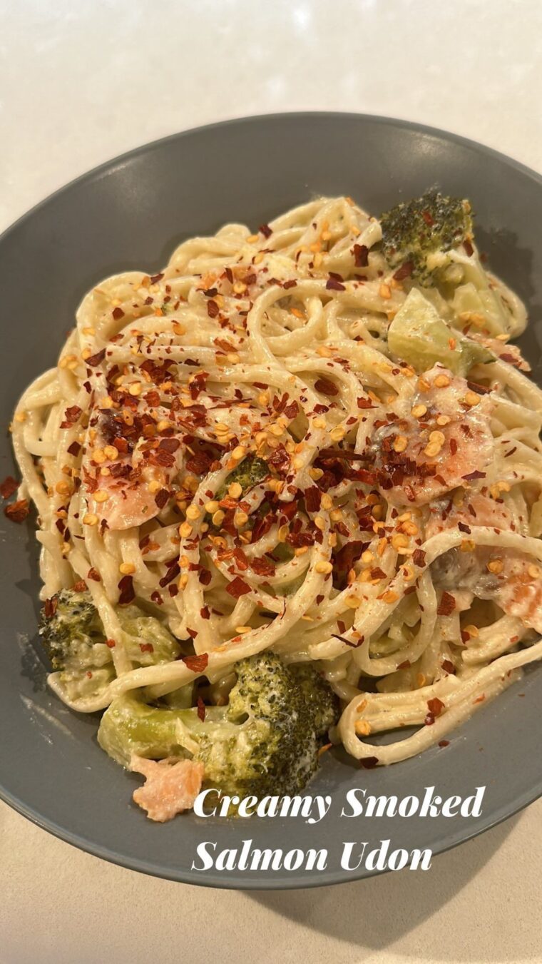 Creamy Smoked Salmon Udon