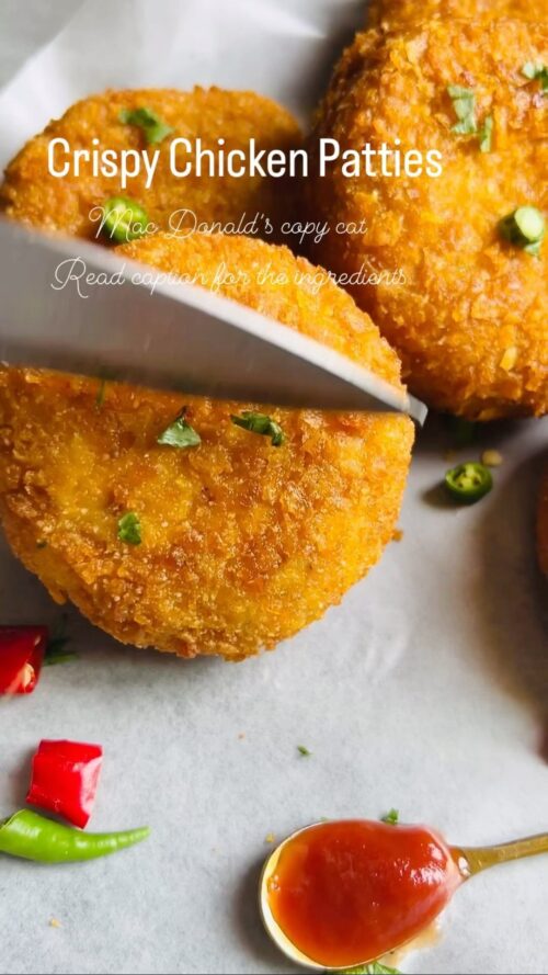 Crispy chicken patties homemade style