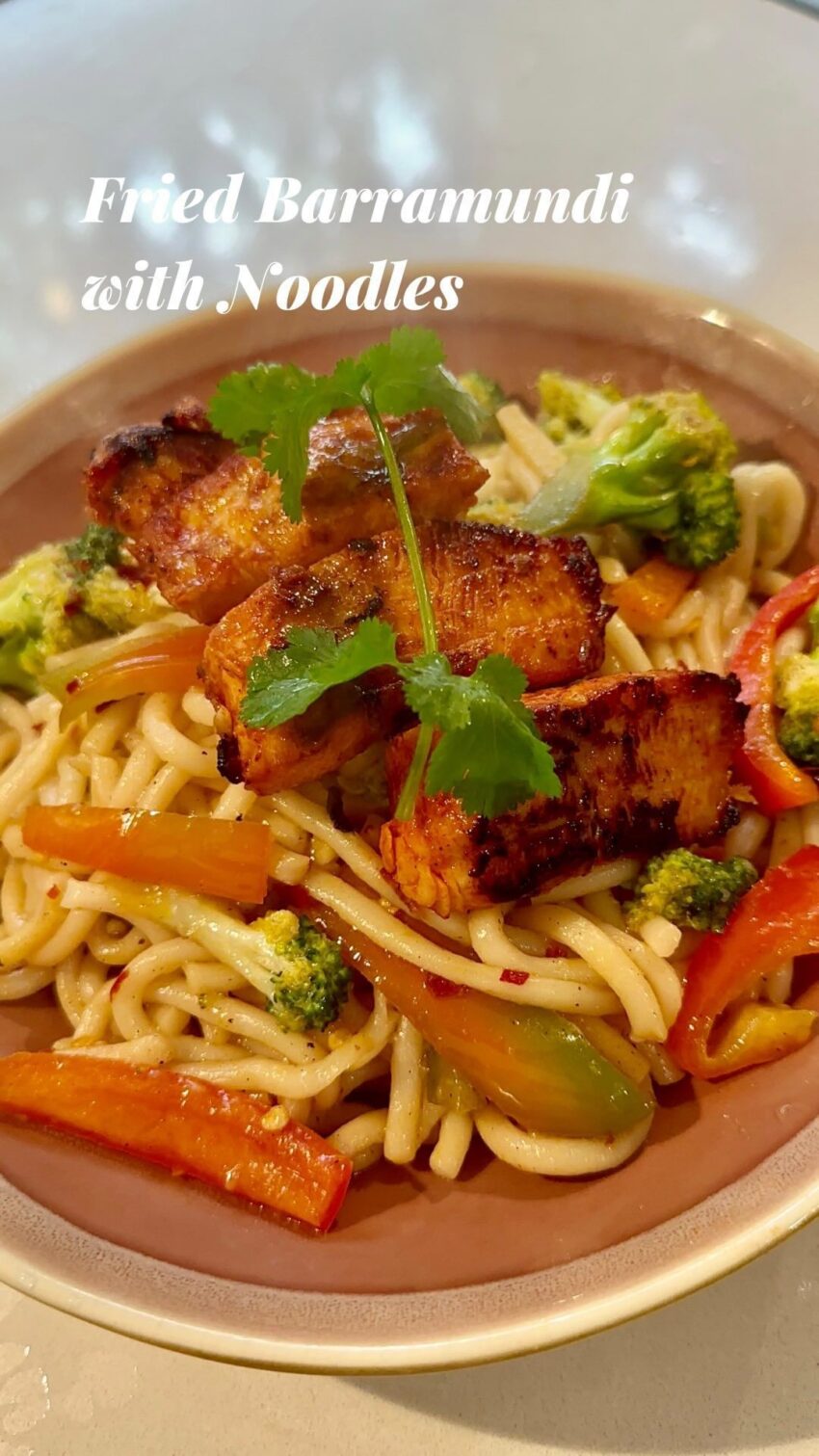 Fried Barramundi With Noods