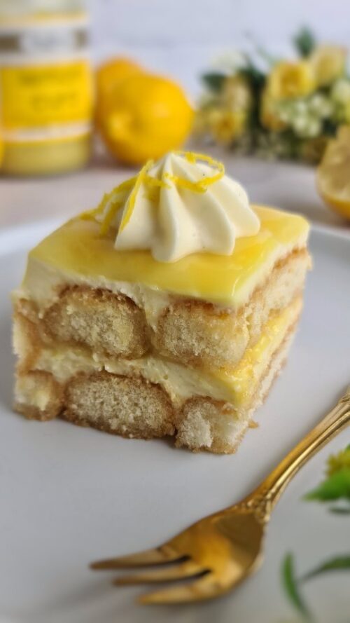 Lemon tiramisu creamy