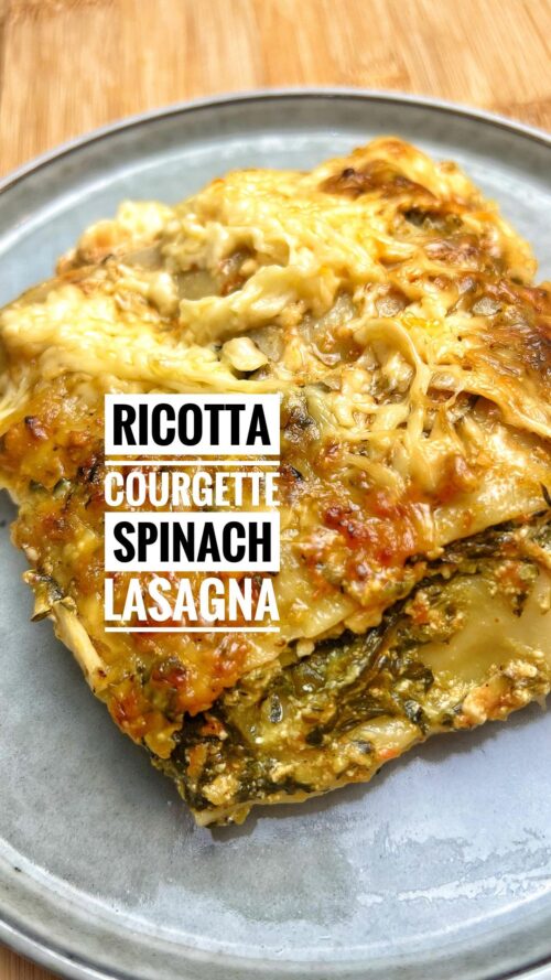 Ricotta spinach lasagna