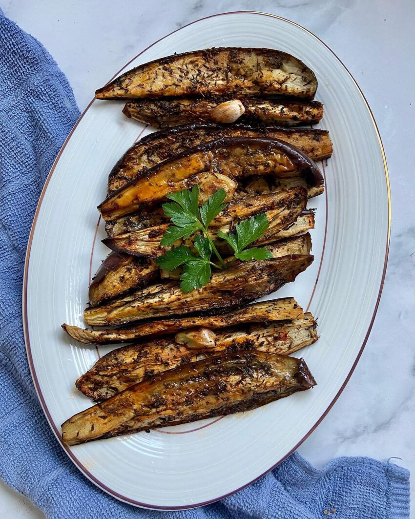 Roast Eggplant And Garlic