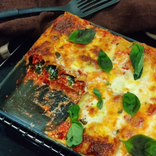 Spinach ricotta cannelloni