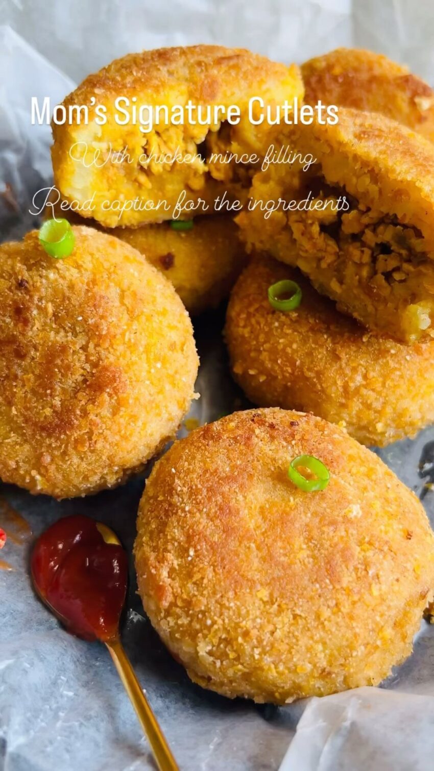 Aloo Cutlets With Chicken Mince Stuffing