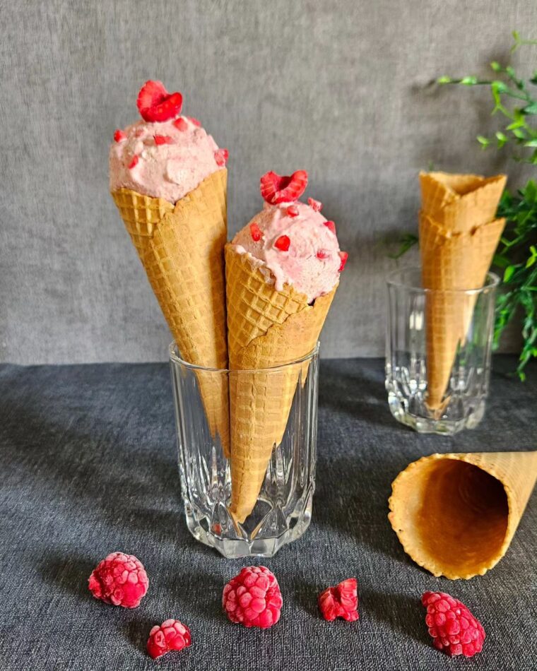 Raspberry Protein Ice Cream
