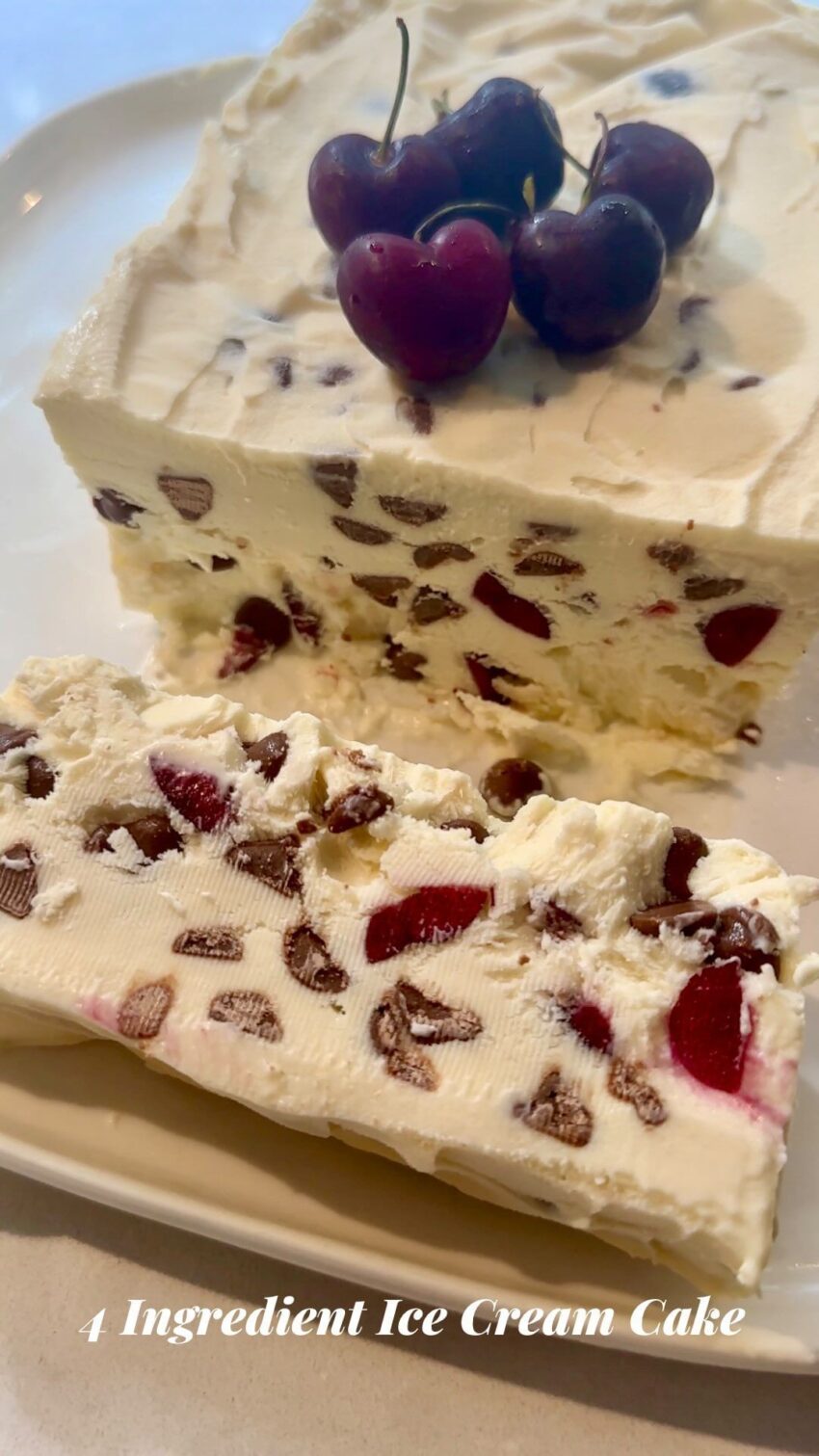 4 Ingredients Ice Cream Cake