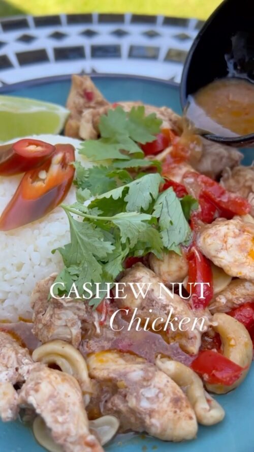 Cashew nut chicken savory