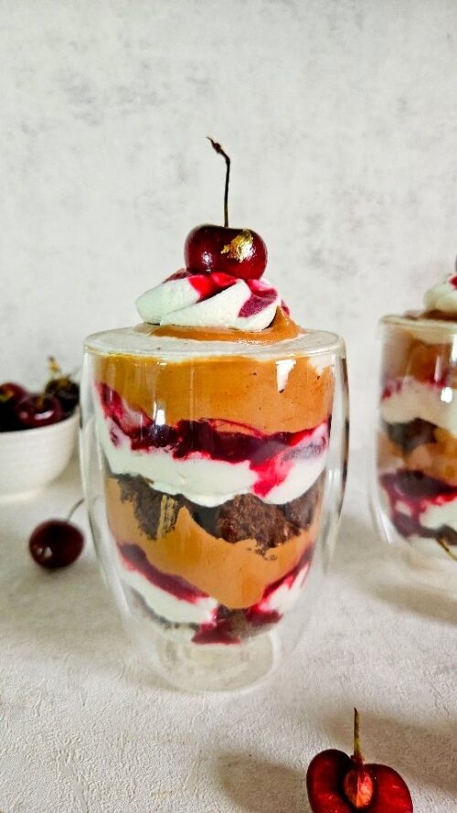 Cherry chocolate parfaits
