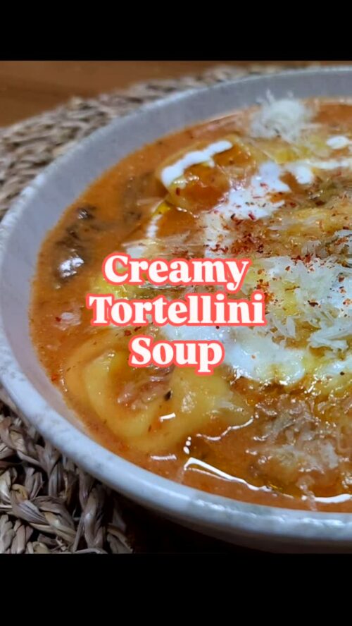 Creamy tortellini soup