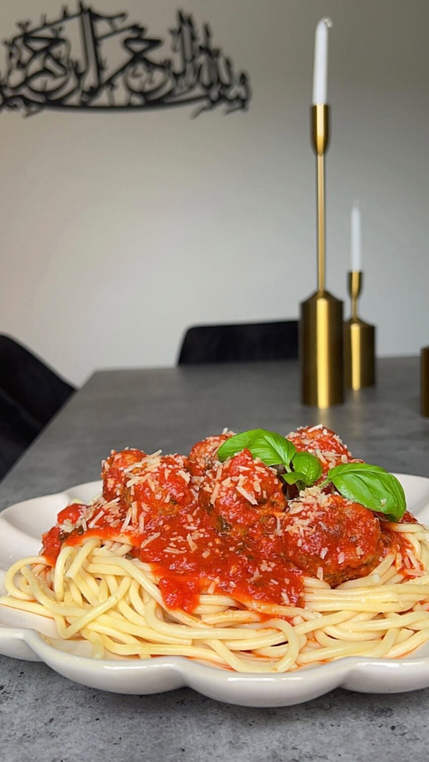 Tuscan Meatball Spaghetti
