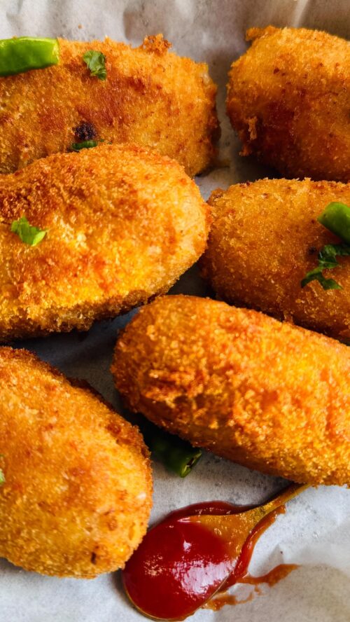 Pizza croquettes crispy