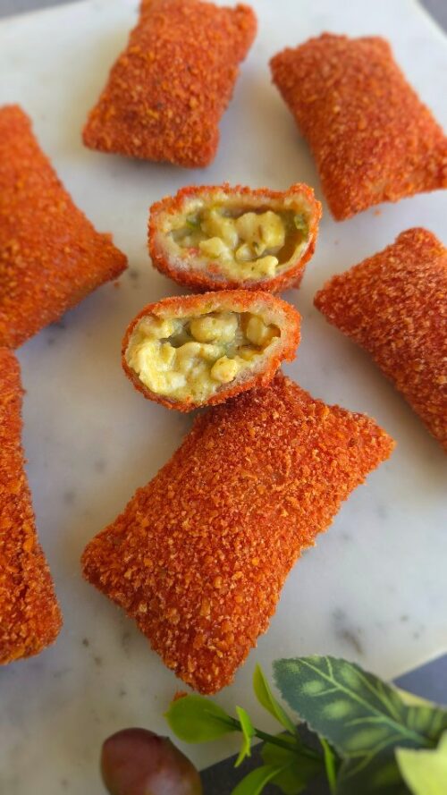 Cheesy chicken bread pockets