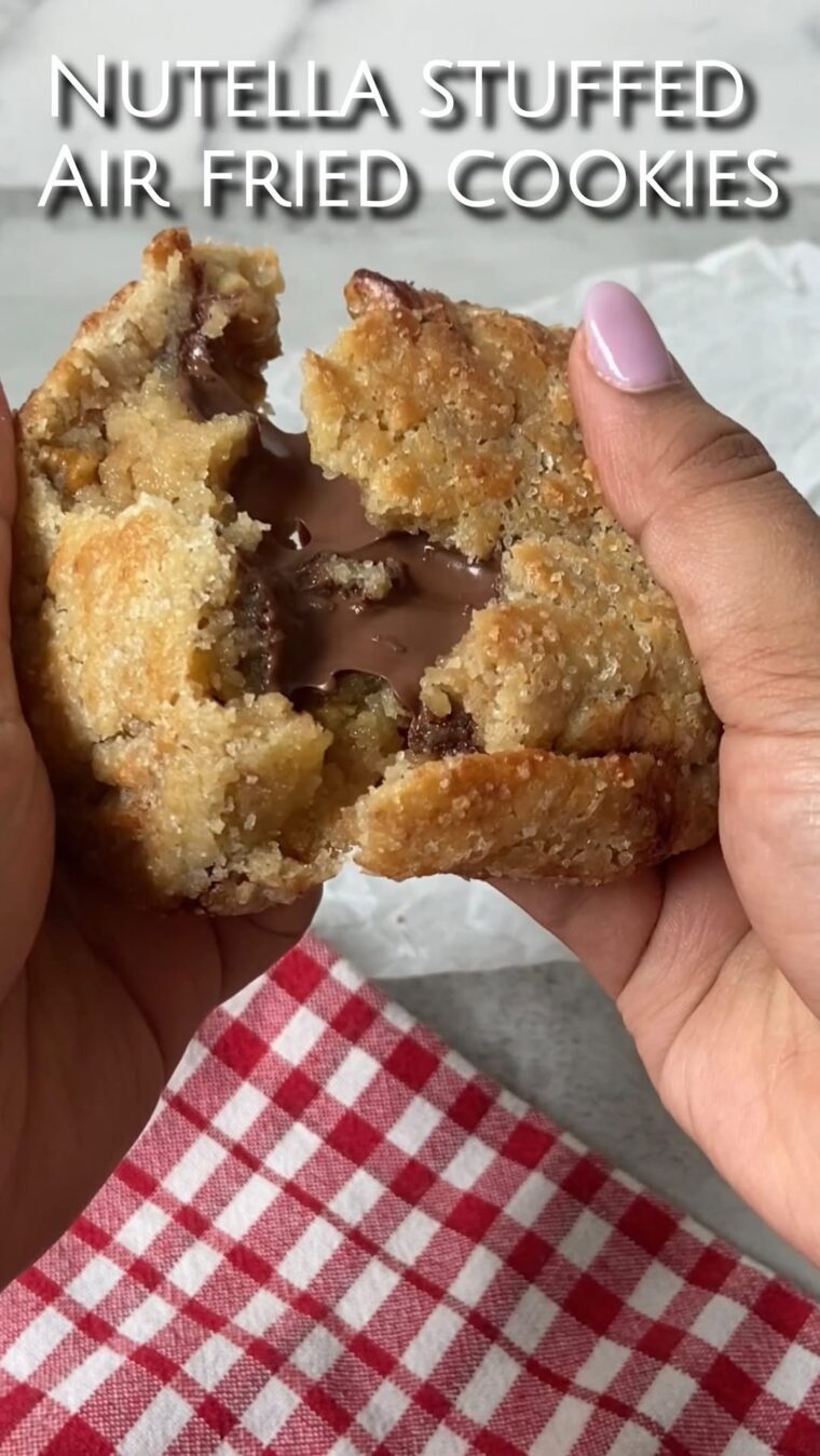 Nutella Stuffed Air Fried Cookies