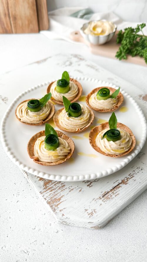 Hummus cups appetizer