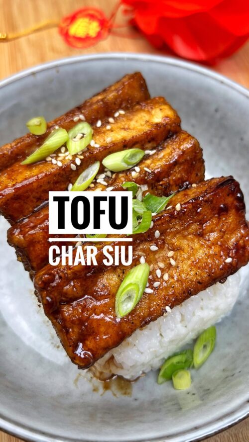Char siu tofu glazed