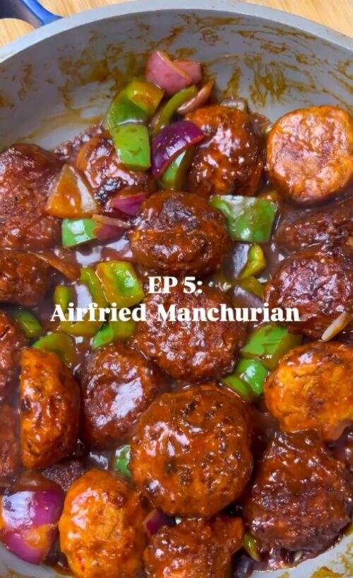 Airfried manchurian balls